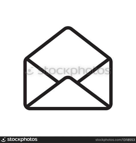 envelope icon in trendy flat design