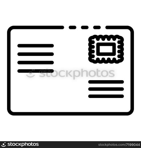 Envelope icon. Outline envelope vector icon for web design isolated on white background. Envelope icon, outline style