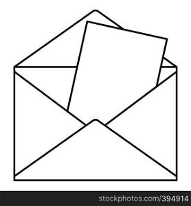 Envelope icon. Outline illustration of envelope vector icon for web. Envelope icon, outline style