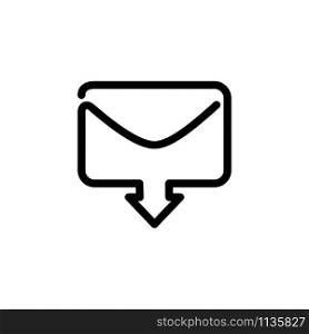 envelope icon, symbol design template