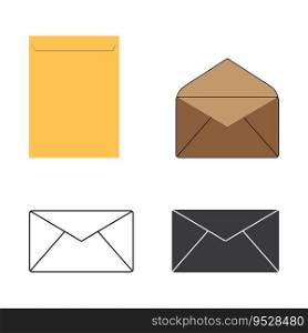 Envelope icon vector design illustration background