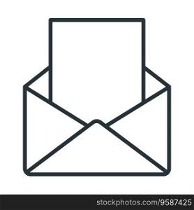 Envelope icon vector on trendy design