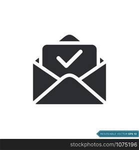 Envelope Icon Vector Template Flat Design