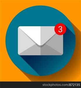 Envelope Mail Icon new letter sms message notification Flat 2.0 design style. Envelope Mail Icon new letter sms message notification Flat 2.0 design style.