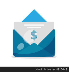 envelope with money vector illustration