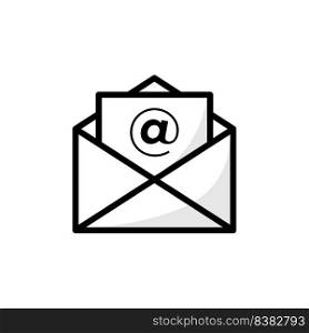 Envelope with @ symbols icon vector.