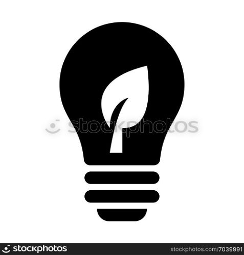 Enviroment friendly bulb, icon on isolated background