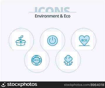 Environment And Eco Blue Icon Pack 5 Icon Design. energy. eco. summer. power. energy