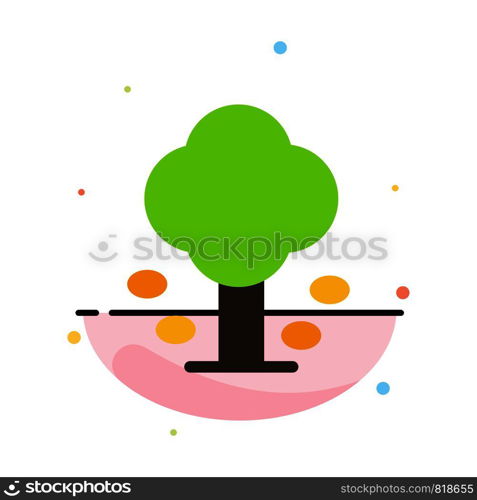 Environment, Forest, Green, Summer, Tree Abstract Flat Color Icon Template