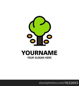 Environment, Forest, Green, Summer, Tree Business Logo Template. Flat Color