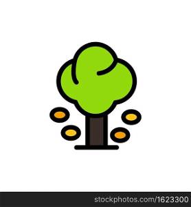 Environment, Forest, Green, Summer, Tree  Flat Color Icon. Vector icon banner Template