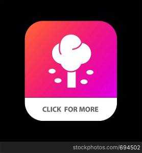 Environment, Forest, Green, Summer, Tree Mobile App Button. Android and IOS Glyph Version