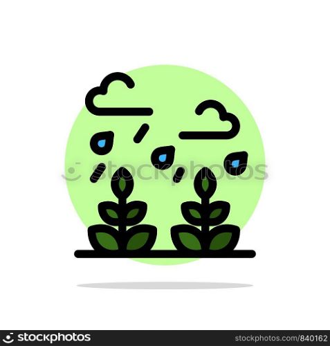 Environment, Growth, Leaf, Life Abstract Circle Background Flat color Icon