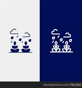 Environment, Growth, Leaf, Life Line and Glyph Solid icon Blue banner Line and Glyph Solid icon Blue banner