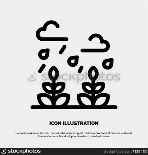 Environment, Growth, Leaf, Life Line Icon Vector