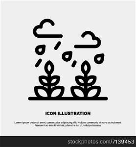 Environment, Growth, Leaf, Life Line Icon Vector