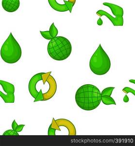 Environment pattern. Cartoon illustration of environment vector pattern for web. Environment pattern, cartoon style