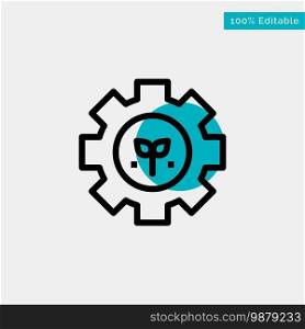 Environment, Plant, Gear, Setting turquoise highlight circle point Vector icon
