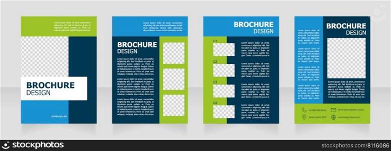 Environment protection strategy blank brochure design. Template set with copy space for text. Premade corporate reports collection. Editable 4 paper pages. Tahoma, Myriad Pro fonts used. Environment protection strategy blank brochure design