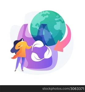 Environmental contamination. Planet protection idea. Plastic pollution, cellophane bag, biodegradable materials use. Responsible consumption. Vector isolated concept metaphor illustration. Plastic rejection vector concept metaphor