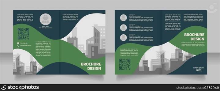 Environmental designers and architects blank brochure design. Template set with copy space for text. Premade corporate reports collection. Editable 4 paper pages. Myriad Pro, Cairo fonts used. Environmental designers and architects blank brochure design