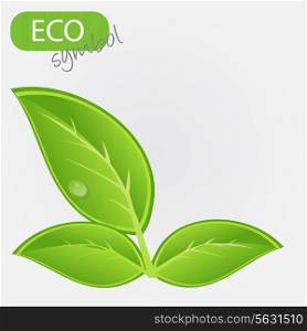 Environmental icon with plant. Vector illustration. EPS 10.