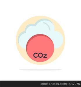 Environmental, Pollution, Co3, Industry Abstract Circle Background Flat color Icon