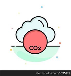 Environmental, Pollution, Co3, Industry Abstract Flat Color Icon Template