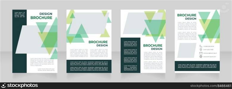 Environmental protection importance blank brochure design. Template set with copy space for text. Premade corporate reports collection. Editable 4 paper pages. Montserrat font used. Environmental protection importance blank brochure design