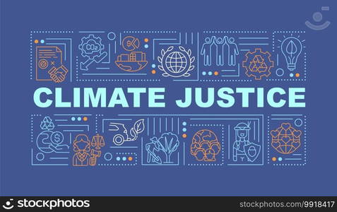 Environmental responsibility concepts banner. Infographics with linear icons on blue background. Climate protection Isolated typography. Climate change. Vector outline RGB color illustration. Environmental responsibility concepts banner