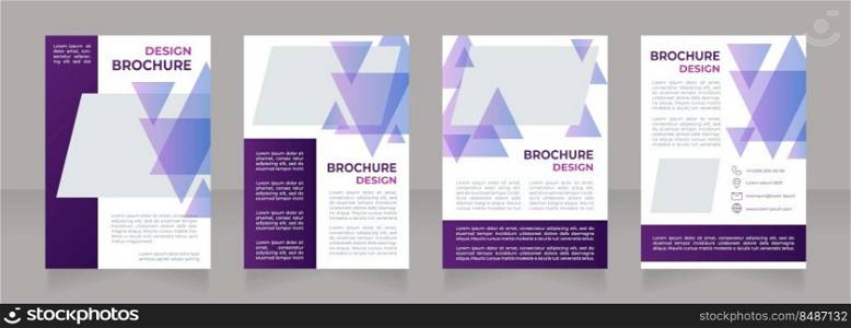 Environmental technologies benefits blank brochure design. Template set with copy space for text. Premade corporate reports collection. Editable 4 paper pages. Montserrat font used. Environmental technologies benefits blank brochure design