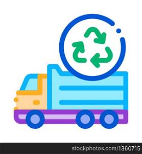 environmental truck icon vector. environmental truck sign. color symbol illustration. environmental truck icon vector outline illustration