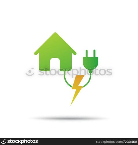 Environmentally friendly waste, treatment of industrial effluents and emissions. Caring for the environment. Natural energy, solar panels as an alternative. Vector image