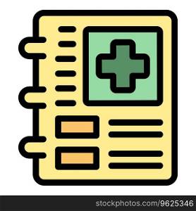 Enzymes test paper icon outline vector. Amino peptide. Chain vitamin color flat. Enzymes test paper icon vector flat