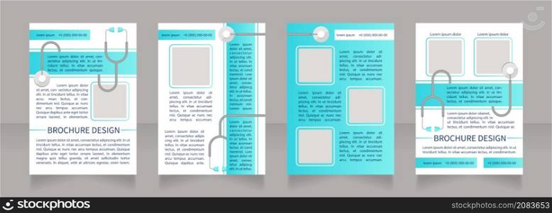 Epilepsy disorder symptoms blank brochure layout design. Vertical poster template set with empty copy space for text. Premade corporate reports collection. Editable flyer paper pages. Epilepsy disorder symptoms blank brochure layout design