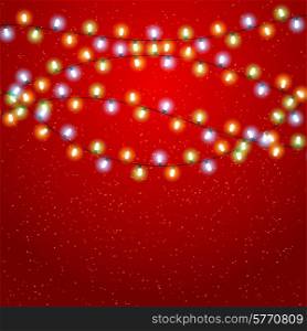 Eps 10 Christmas background with luminous garland.