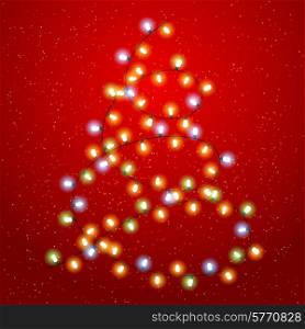 Eps 10 Christmas background with luminous garland.