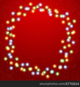 Eps 10 Christmas background with luminous garland.