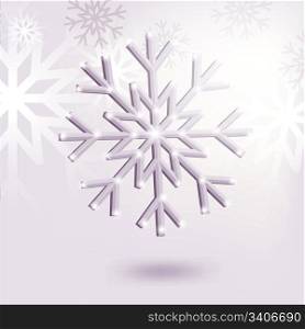 eps 10, vector 3d shiny snowflake