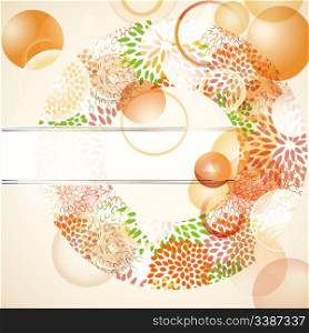 eps 10, vector abstarct background with floral circle and place for your text