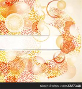 eps 10,vector abstract background, seamless floral pattern on the left