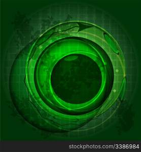 eps 10, vector abstract eye pupil in green