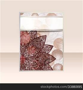eps 10, vector abstract flayer design with abstract floral and place for your text