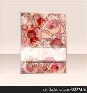 eps 10, vector abstract flayer design with hand drawn sketch orchids