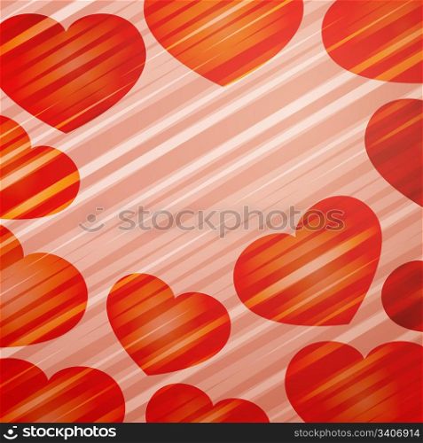 eps 10, vector background with bright hearts