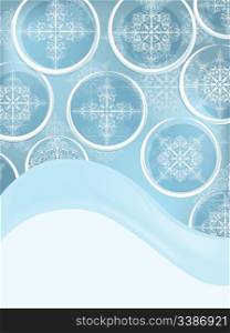 eps 10, vector post card with snowflakes