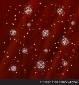 eps 10, vector winter background with snowflakes and stars