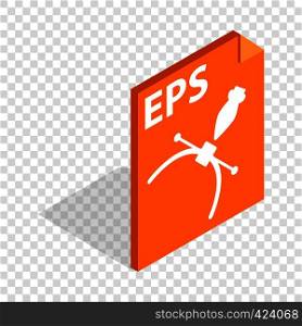 Eps file format isometric icon 3d on a transparent background vector illustration. Eps file format isometric icon