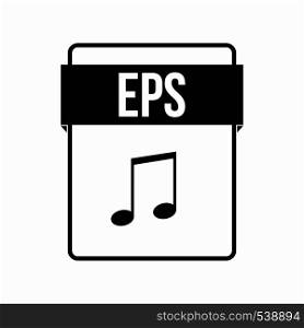 EPS file icon in simple style on a white background. EPS file icon, simple style