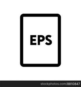 EPS file icon line isolated on white background. Black flat thin icon on modern outline style. Linear symbol and editable stroke. Simple and pixel perfect stroke vector illustration.